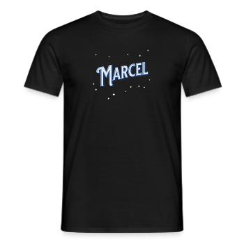 Marcel Nom personnalisé - T-shirt homme - noir - Devant - AI Model Male 178 light (178cm)