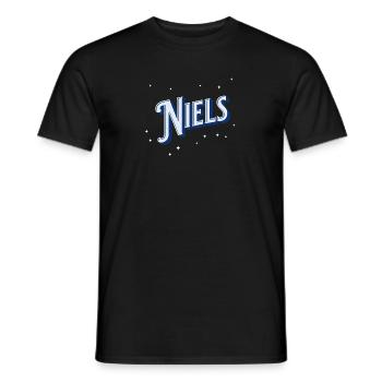 Niels Namen personalisiert - Männer T-Shirt - Schwarz - Vorne - AI Model Male 178 light (178cm)