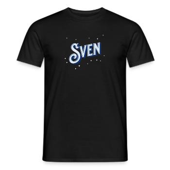 Sven Namen personnalisé - T-shirt homme - noir - Devant - AI Model Male 178 light (178cm)