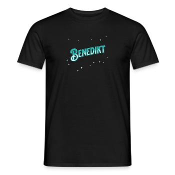 Benedikt Namen personalisiert - Männer T-Shirt - Schwarz - Vorne - AI Model Male 178 light (178cm)