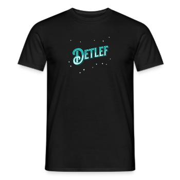 Detlef Namen personalisiert - Männer T-Shirt - Schwarz - Vorne - AI Model Male 178 light (178cm)