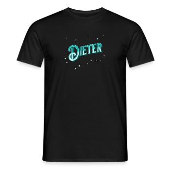 Dieter Name personalized - Men's T-Shirt - black - Front - AI Model Male 178 light (178cm)