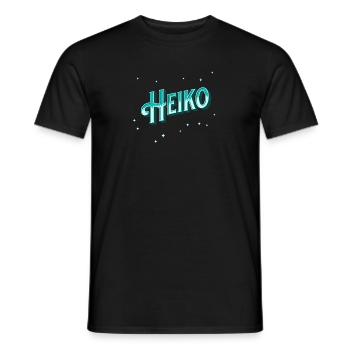 Heiko Namen personalisiert - Männer T-Shirt - Schwarz - Vorne - AI Model Male 178 light (178cm)