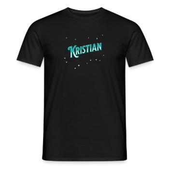 Kristian Namen personalisiert - Männer T-Shirt - Schwarz - Vorne - AI Model Male 178 light (178cm)