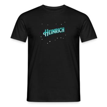Heinrich Namen personalisiert - Männer T-Shirt - Schwarz - Vorne - AI Model Male 178 light (178cm)