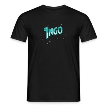 Ingo Namen personalisiert - Männer T-Shirt - Schwarz - Vorne - AI Model Male 178 light (178cm)