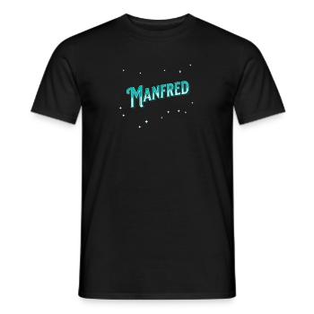 Manfred Namen personalisiert - Männer T-Shirt - Schwarz - Vorne - AI Model Male 178 light (178cm)