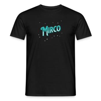 Mirco Namen personalisiert - Männer T-Shirt - Schwarz - Vorne - AI Model Male 178 light (178cm)