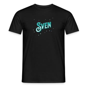 Sven Namen personnalisé - T-shirt homme - noir - Devant - AI Model Male 178 light (178cm)