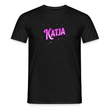 Katja Namen personalisiert - Männer T-Shirt - Schwarz - Vorne - AI Model Male 178 light (178cm)