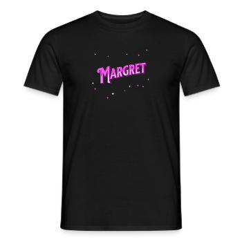 Nom Margret personnalisé - T-shirt homme - noir - Devant - AI Model Male 178 light (178cm)