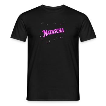 Natascha Namen personalisiert - Männer T-Shirt - Schwarz - Vorne - AI Model Male 178 light (178cm)