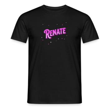 Renate Namen personalisiert - Männer T-Shirt - Schwarz - Vorne - AI Model Male 178 light (178cm)