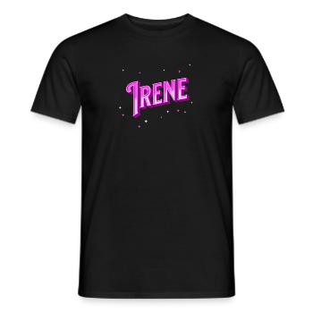 Irene Namen personalisiert - Männer T-Shirt - Schwarz - Vorne - AI Model Male 178 light (178cm)
