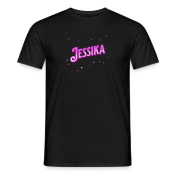 Jessika Namen personalisiert - Männer T-Shirt - Schwarz - Vorne - AI Model Male 178 light (178cm)