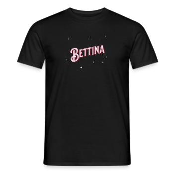 Bettina Namen personalisiert - Männer T-Shirt - Schwarz - Vorne - AI Model Male 178 light (178cm)