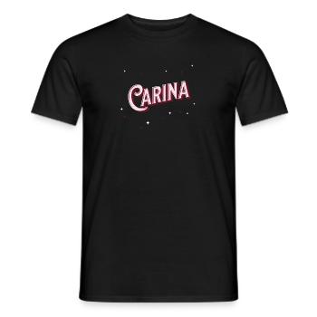 Carina Namen personalisiert - Männer T-Shirt - Schwarz - Vorne - AI Model Male 178 light (178cm)