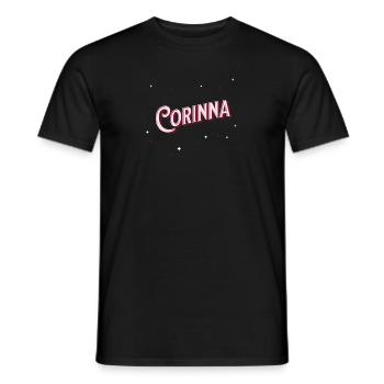 Nom Corinna personnalisé - T-shirt homme - noir - Devant - AI Model Male 178 light (178cm)