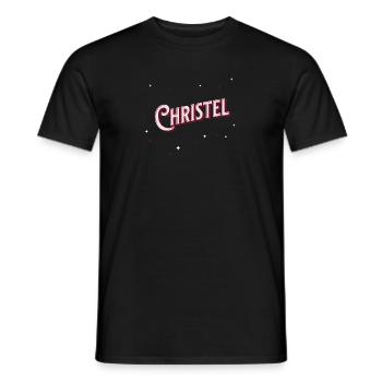 Le prénom de Christel personnalisé - T-shirt homme - noir - Devant - AI Model Male 178 light (178cm)