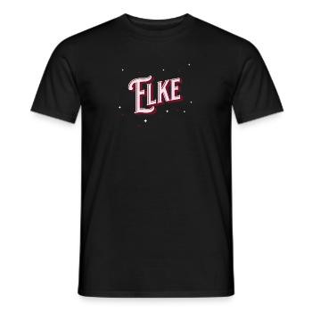 Elke Namen personalisiert - Männer T-Shirt - Schwarz - Vorne - AI Model Male 178 light (178cm)