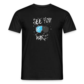 Harz Ski Monts Métallifères Snowboard - T-shirt homme - noir - Devant - AI Model Male 178 light (178cm)