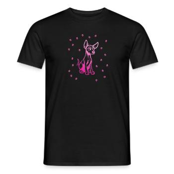 Dobermann Pinscher mit kleinen Pfoten - Männer T-Shirt - Schwarz - Vorne - AI Model Male 178 light (178cm)