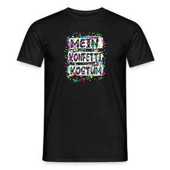 Mein Konfetti Kostüm Alaaf Helau Karneval - Männer T-Shirt - Schwarz - Vorne - AI Model Male 178 light (178cm)