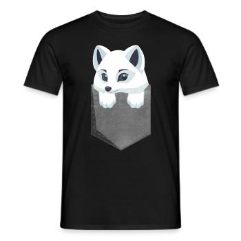 Niedliches Polarfuchs-Geschenk - Männer T-Shirt - Schwarz - Vorne - AI Model Male 178 light (178cm)