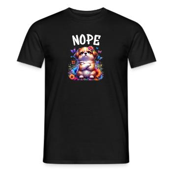 Dog Funny Saying Nope for Dog Lovers - Men's T-Shirt - black - Front - AI Model Male 178 light (178cm)