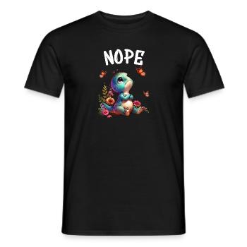 Dinosaur Saying Nope for Boys and Girls - Men's T-Shirt - black - Front - AI Model Male 178 light (178cm)