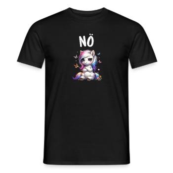 Cheval Drôle Dicton Non pour les amoureux des chevaux - T-shirt homme - noir - Devant - AI Model Male 178 light (178cm)