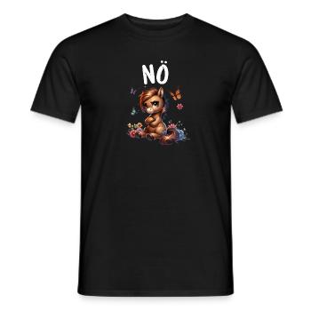 Dicton drôle sur les chevaux Non pour les amoureux des chevaux - T-shirt homme - noir - Devant - AI Model Male 178 light (178cm)
