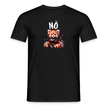 Roter Panda Lustiger Spruch Nö Feuerfuchs - Männer T-Shirt - Schwarz - Vorne - AI Model Male 178 light (178cm)