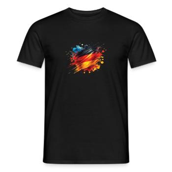 Fahne Deutschland Flagge für Sport Fan - Männer T-Shirt - Schwarz - Vorne - AI Model Male 178 light (178cm)