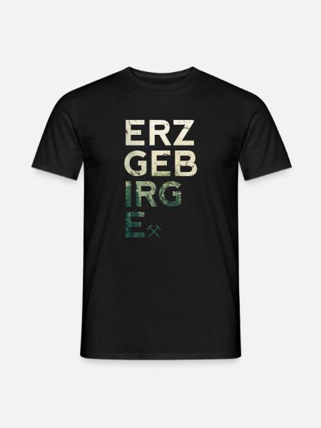 Erzgebirge Mode und Kleidung - Schlägel und Eisen - Männer T-Shirt - Schwarz