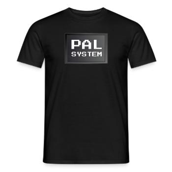 Retrogaming - PAL system - T-shirt homme - noir - Devant - AI Model Male 178 light (178cm)