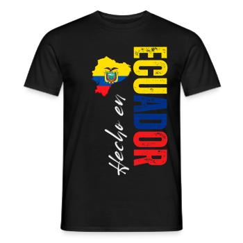 Fabriqué en Équateur, fierté équatorienne - T-shirt homme - noir - Devant - AI Model Male 178 light (178cm)
