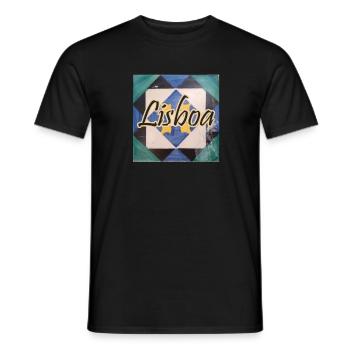 COOL LISBOA LISBON LISBON PORTUGAL TILES - Men's T-Shirt - black - Front - AI Model Male 178 light (178cm)