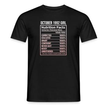 Oktober 1992 - 30. Geburtstag Geschenk. Legende. - Männer T-Shirt - Schwarz - Vorne - AI Model Male 178 light (178cm)