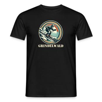 Grindelwald - Männer T-Shirt - Schwarz - Vorne - AI Model Male 178 light (178cm)