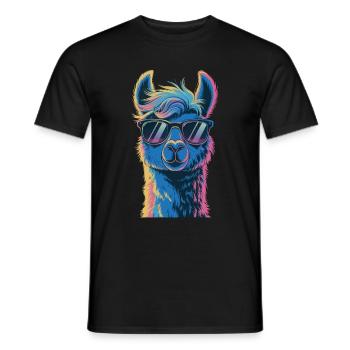 Alpaka Llama - Männer T-Shirt - Schwarz - Vorne - AI Model Male 178 light (178cm)