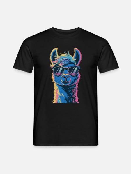 Alpaka Llama - Männer T-Shirt - Schwarz