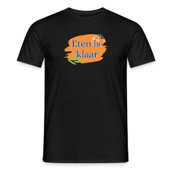 Eten is klaar - Männer T-Shirt - Schwarz - Vorne - AI Model Male 178 light (178cm)