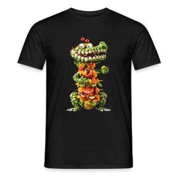 Krokodil Kebab - Männer T-Shirt - Schwarz - Vorne - AI Model Male 178 light (178cm)