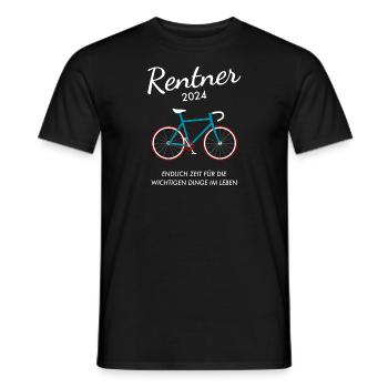 Rentner 2024 Fahrrad Radsport Rad Pensionär Spruch - Männer T-Shirt - Schwarz - Vorne - AI Model Male 178 light (178cm)