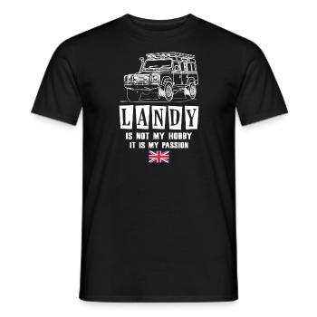 Landy is not my hobby It is my passion - Männer T-Shirt - Schwarz - Vorne - AI Model Male 178 light (178cm)