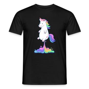 Pupsendes Regenbogen Einhorn - Männer T-Shirt - Schwarz - Vorne - AI Model Male 178 light (178cm)
