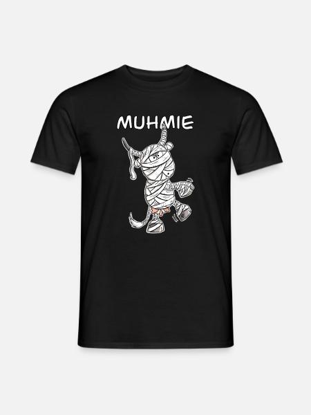 MUHmie I Kuh Mumie Wortspiel - Männer T-Shirt - Schwarz