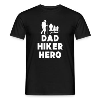 Hikers Statement Hiking Nature lovers Climbing - Men's T-Shirt - black - Front - AI Model Male 178 light (178cm)