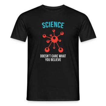 Science - Peu importe ce que vous croyez - T-shirt homme - noir - Devant - AI Model Male 178 light (178cm)